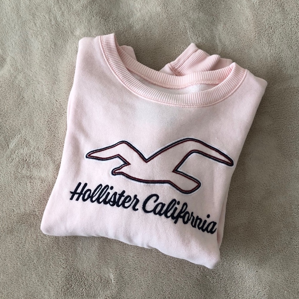 Pink Hollister Stitched Sweater
